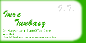 imre tumbasz business card